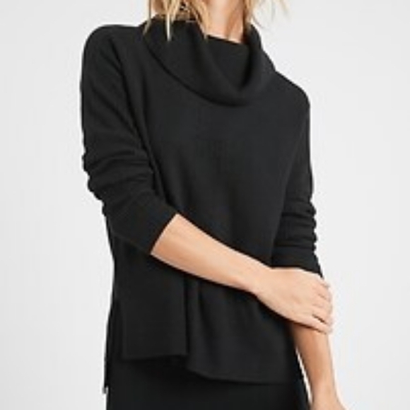 Ricki's Sweaters - Rickis Black Cowl Neck Ribbed Plush Sweater Size XXL Loungewear Casual